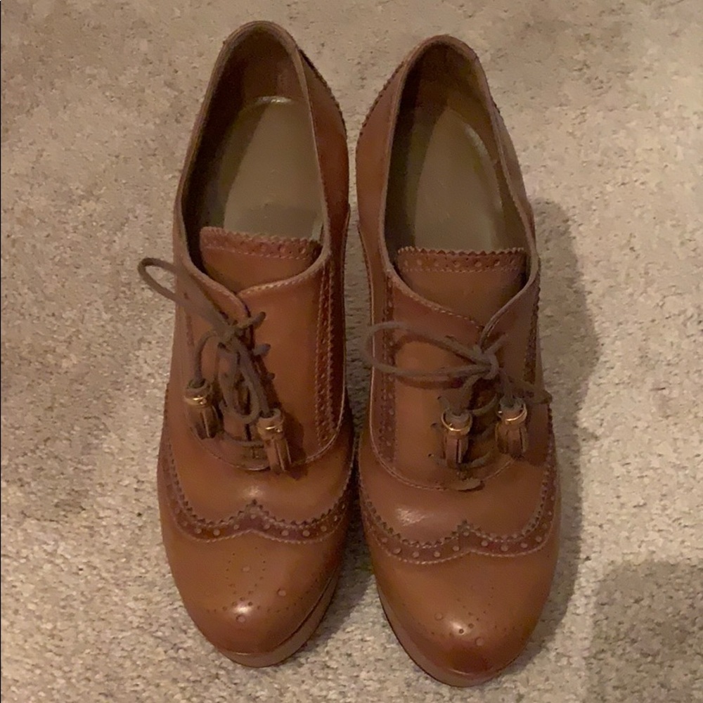 Gucci leather wedge ankle booties